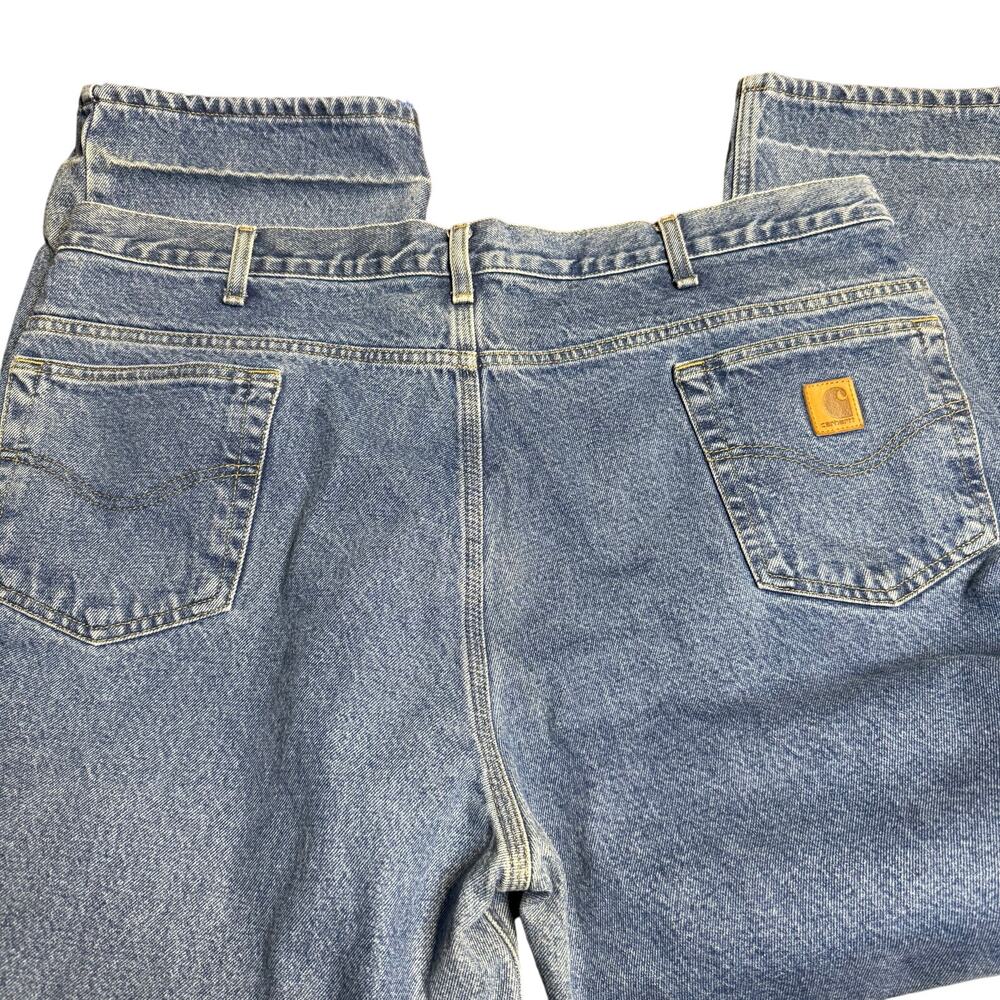Carhartt Relaxed Fit Flannel-Lined Jeans, Men's Size 44x30